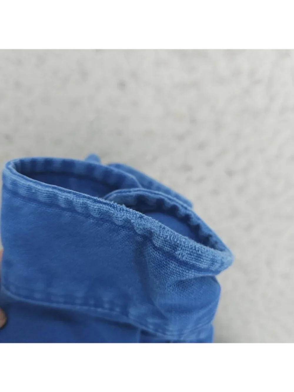 J PETERMAN Blue Chamois Shirt Thick Fabric Size Estimated LARGE - Picture 5 of 8